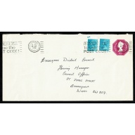 Envelope Size P embossed design 120x235mm. 2½p 1 band plus 2 x ½p upgrade. H&B EP102