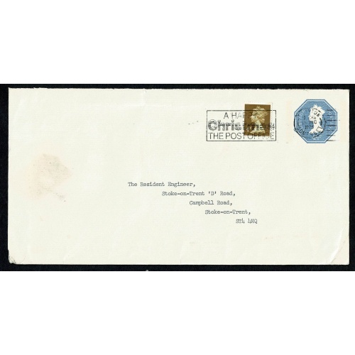 Envelope Size P letterpress design 120x235mm. 4½p 2 band plus 4p upgrade. H&B EP112