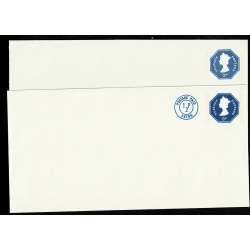 Set of 4 Envelopes Size P 120x235mm. 2½p 1 band, 3p 1 band, 3p 2 band, 3p 2 band+½p Extra. No place for postcode.