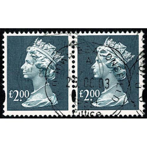 1999 Enschede £2. ( 3 lines at right in band of crown) Fine used pair.