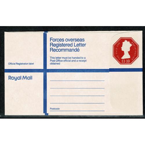Registered Envelope. £1.10 vermilion. H&B RPF35
