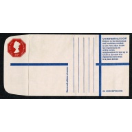 Registered Envelope. 20p vermilion. Blue lining  H&B RPF24