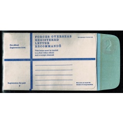 Registered Envelope. 20p vermilion. Blue lining  H&B RPF24