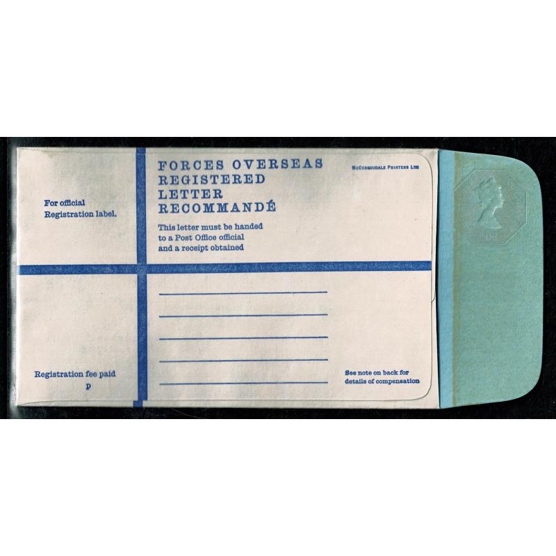 Registered Envelope. 20p vermilion. Blue lining  H&B RPF24