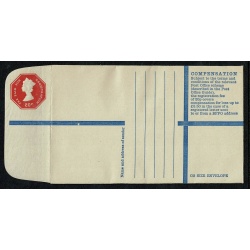 Registered Envelope. 20p vermilion. White lining  11 lines of print. BFPO address  H&B RPF23