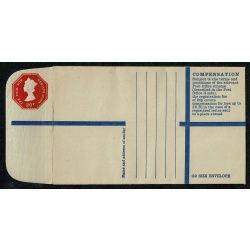 Registered Envelope. 20p vermilion. White lining  11 lines of print  H&B RPF22