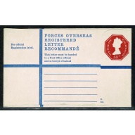 Registered Envelope. 45p vermilion  H&B RPF27