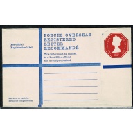 Registered Envelope. 60p vermilion with see note... at bottom left. H&B RPF28