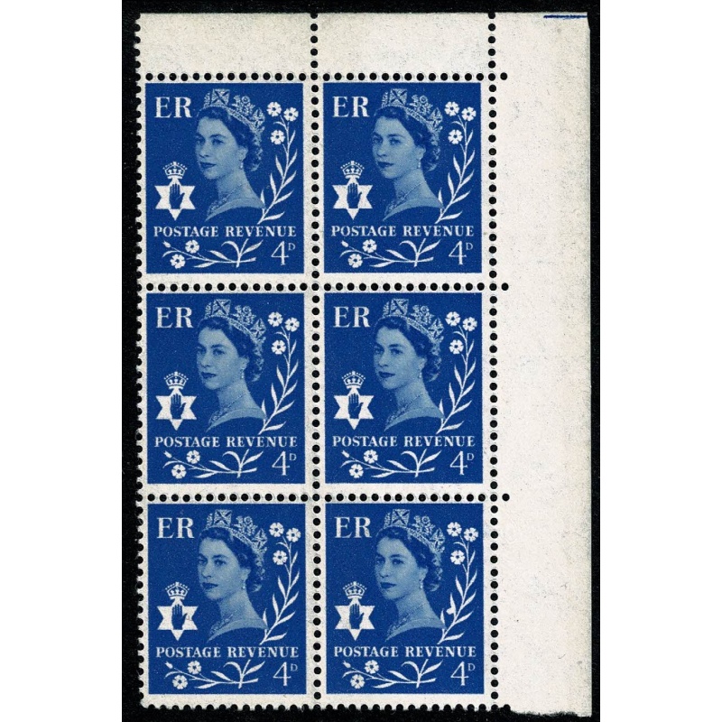 4d ultramarine GA watermark crowns. Variety dot on leaf SG Spec XN4a.