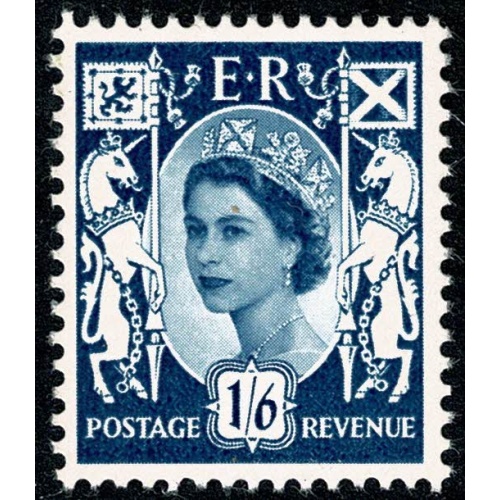 Scotland 1/6 grey-blue. 2B PVA. No wmk. SG S13