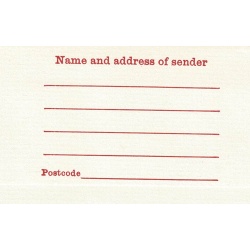 8p Crimson. Size O 95x145mm. 1 Phos band Stamp 31mm high. H&B EP127a. Space for postcode on flap.
