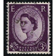 3d deep lilac. Edwards Crown Watermark Sideways to right.  Fine used. SG 545b