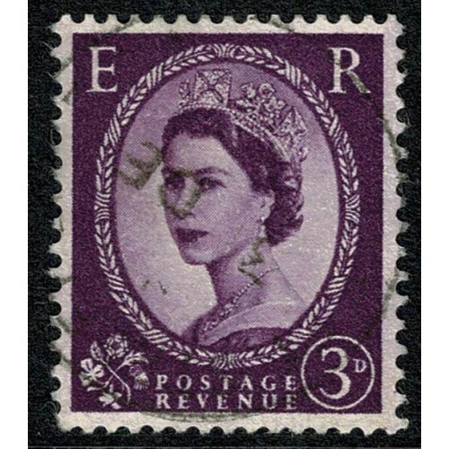3d deep lilac. Edwards Crown Watermark Sideways to right.  Fine used. SG 545b