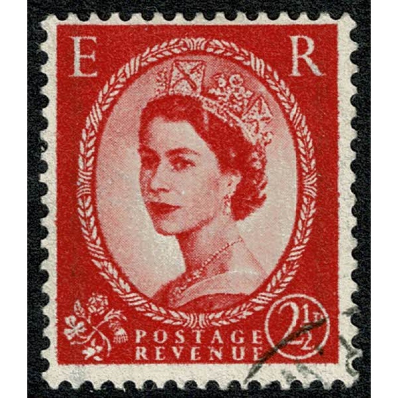 2½d carmine red Type II. 1st Graphite lined issue.  Fine used. SG 565