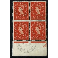 ½d orange. Fine used block of four. SG 570