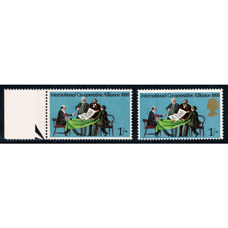 1970 Anniversaries 1/-. MISSING GOLD. SG 821a