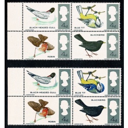 1966 Birds (ord) MISSING BRIGHT BLUE. SG 696/697g.