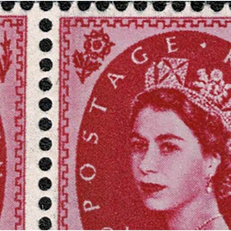 1967 8d magenta 2B Wmk Multiple Crowns . Cylinder 4 no dot block of nine Perf Type F(L) (I/E) with listed variety. SG 617b