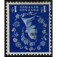 1d ultramarine. Tudor Crown. WATERMARK INVERTED. SG 516Wi.